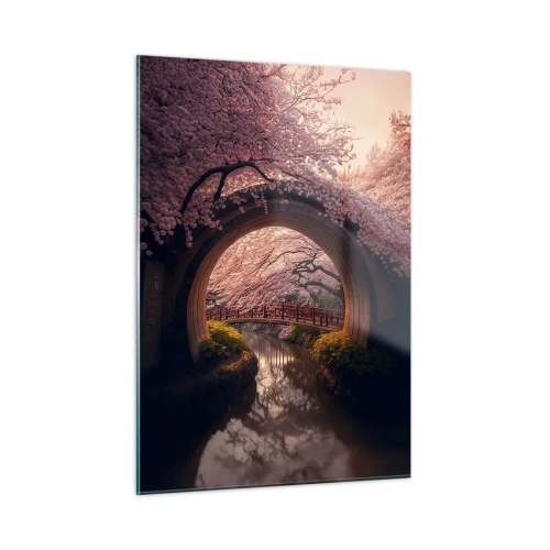 Üveg kép - Japán tavasz - 50x70 cm