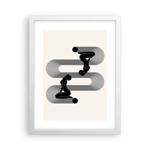 Poszter fekete keretben - Érzéki szimmetria - 30x40 cm