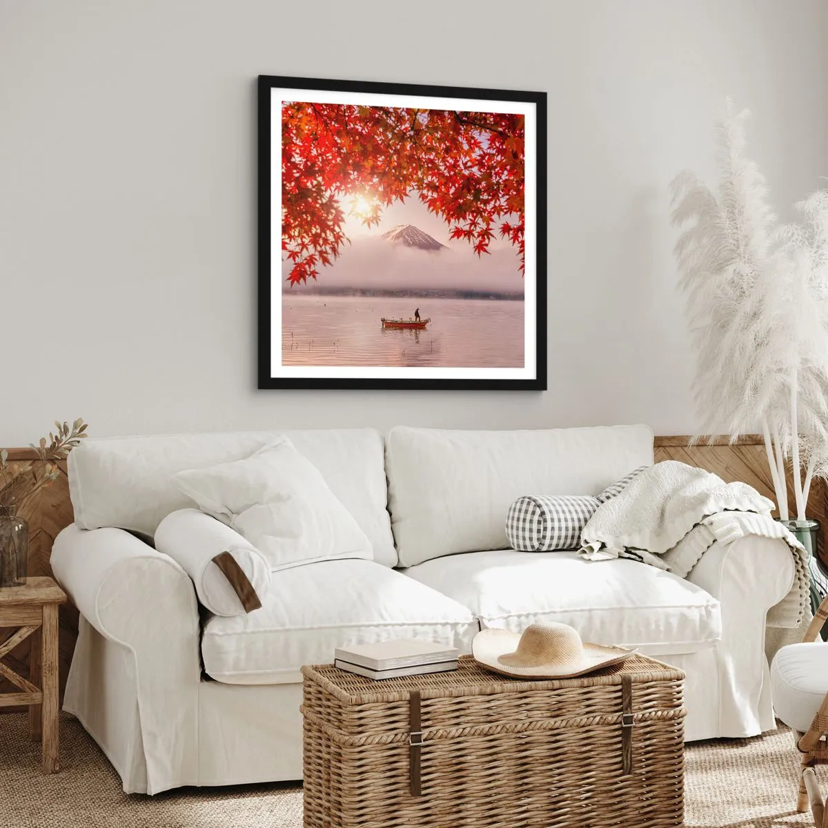 Poszter fehér keretben - Japán hangulatban - 40x40 cm