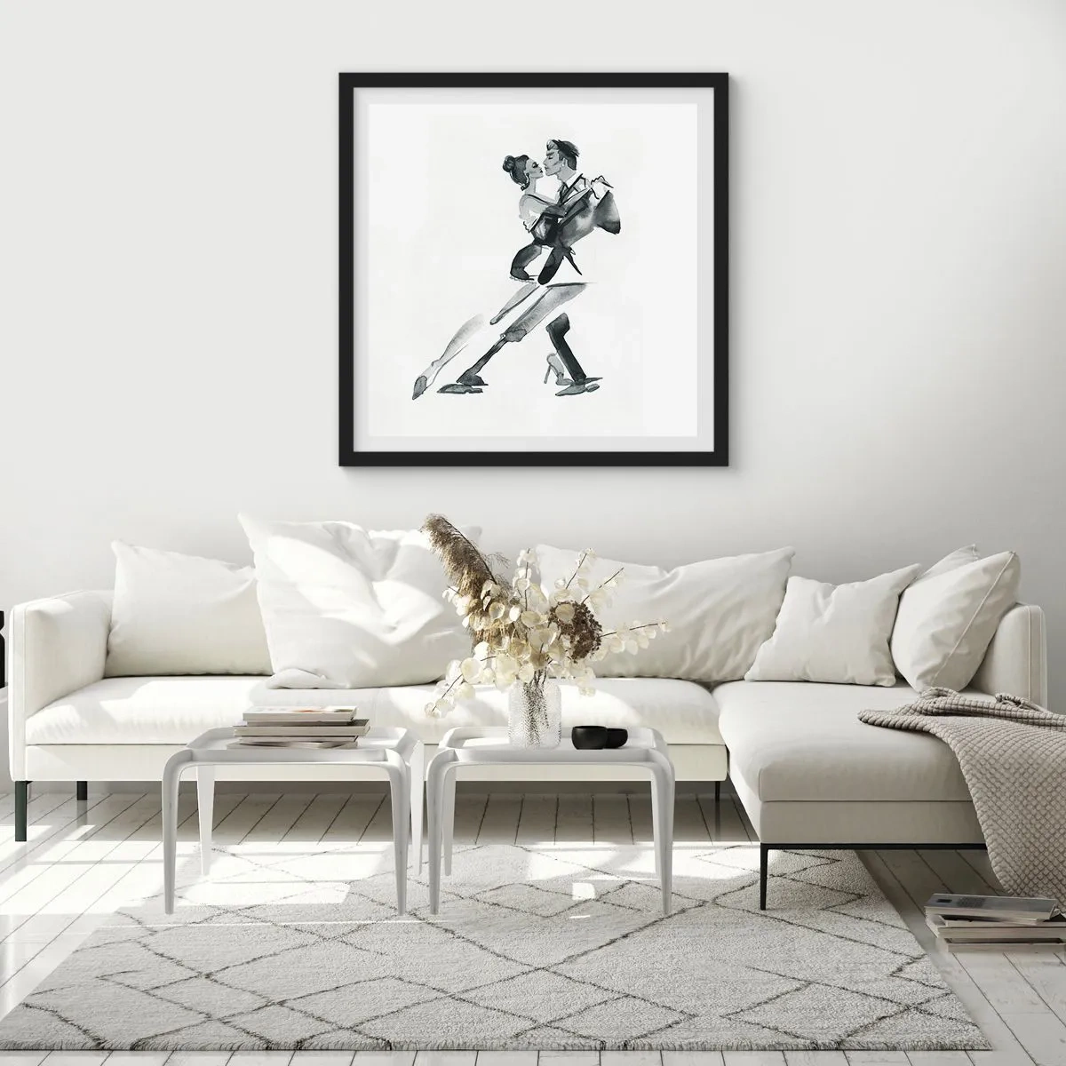 Poszter fehér keretben - Egy ütemben - 50x50 cm