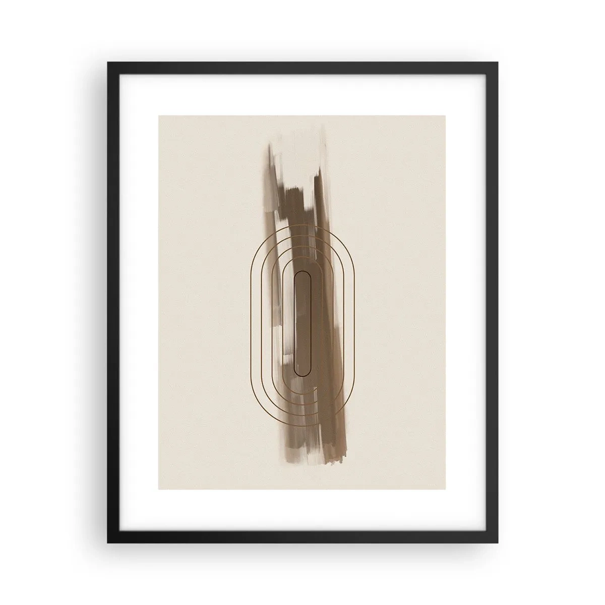 Poszter fehér keretben - Szürke fuvallat - 40x50 cm