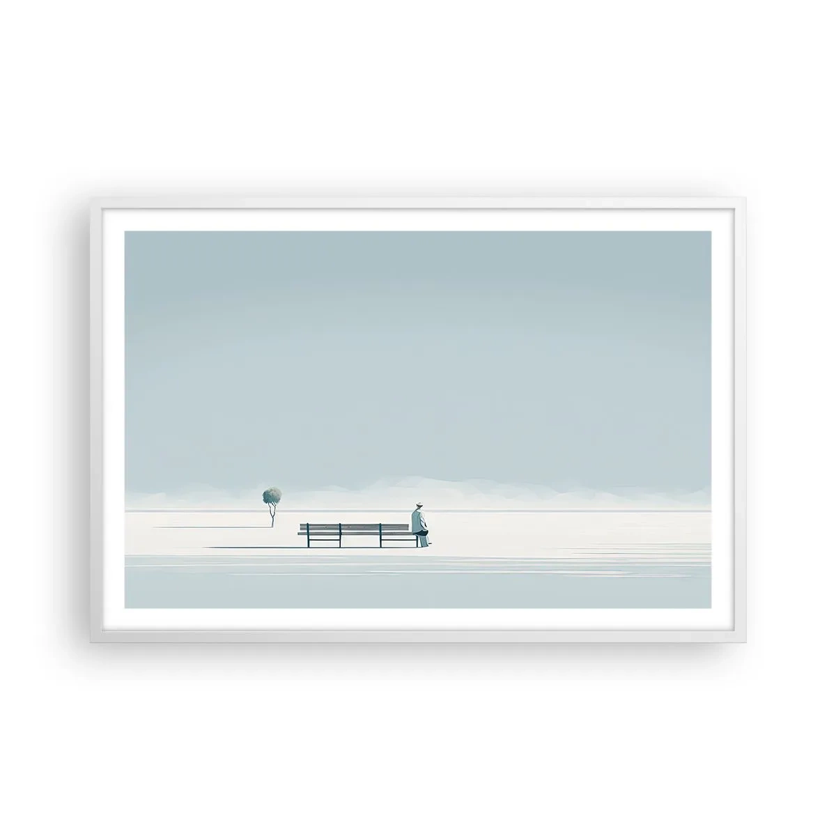 Poszter fekete keretben - Igen, én várok. - 91x61 cm