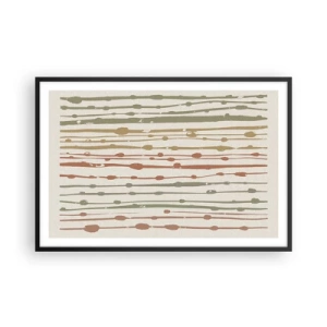 Poszter fehér keretben - Zenei színjegyzetelés - 91x61 cm