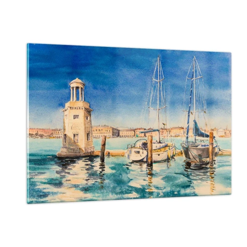 Üveg kép - Napos lagúna - 120x80 cm