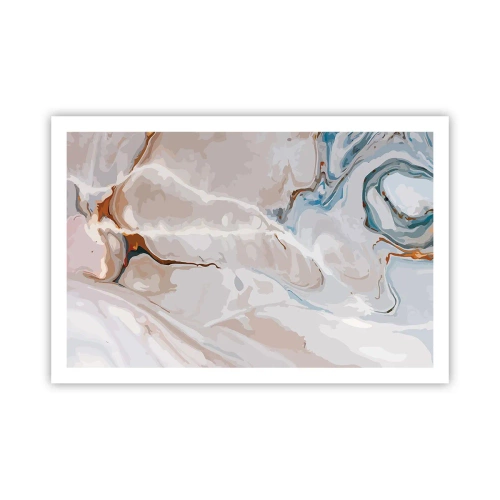 Poszter - Kék kanyarog a fehér alatt - 91x61 cm