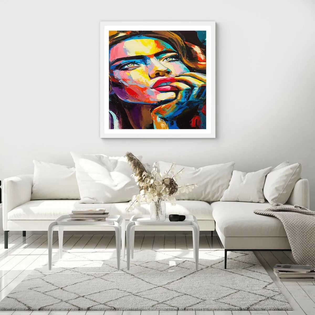 Poszter fekete keretben - Az álmok úgy repülnek az égen, mint a madarak - 40x40 cm