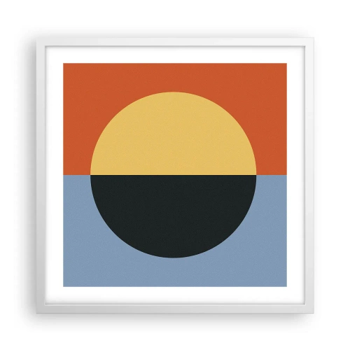 Poszter fekete keretben - A meleg és a hideg kompozíciója - 50x50 cm