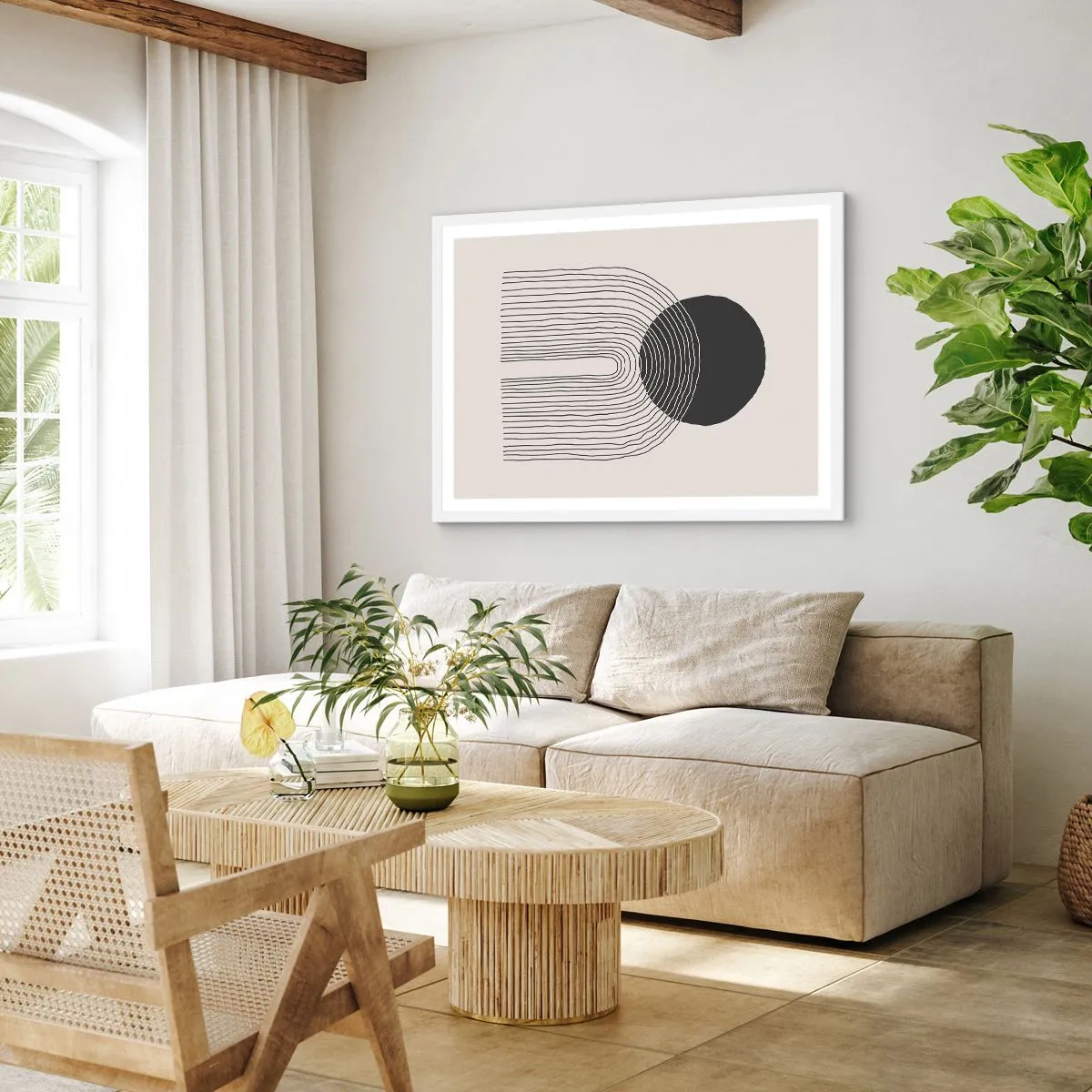Poszter fekete keretben - Remegés és biztosság - 50x40 cm