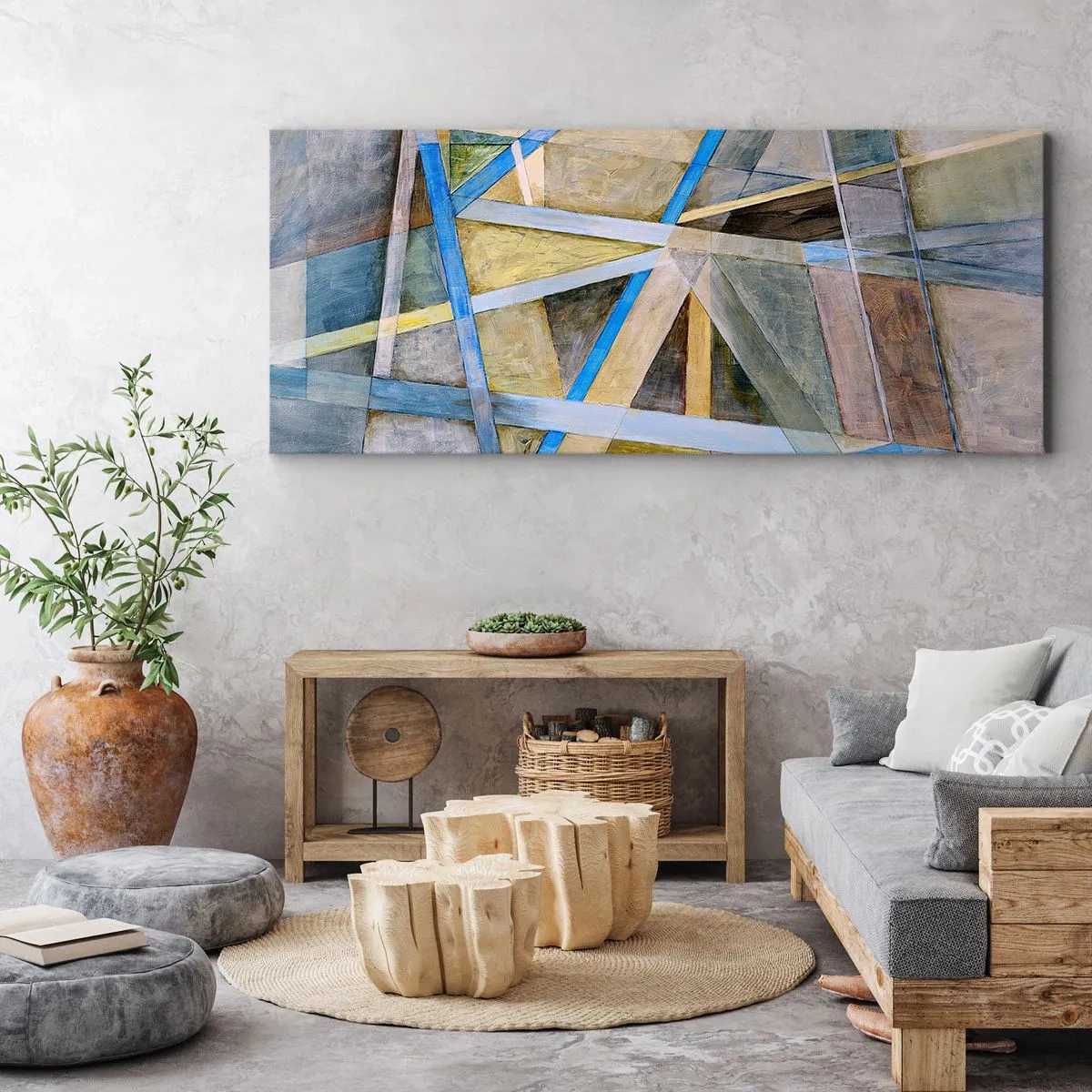 Vászonkép - Egyenesen vagy átlósan? - 100x40 cm