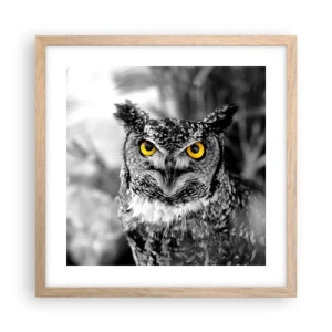 Poszter világos tölgy keretben - Semmi sem fog elbújni - 40x40 cm