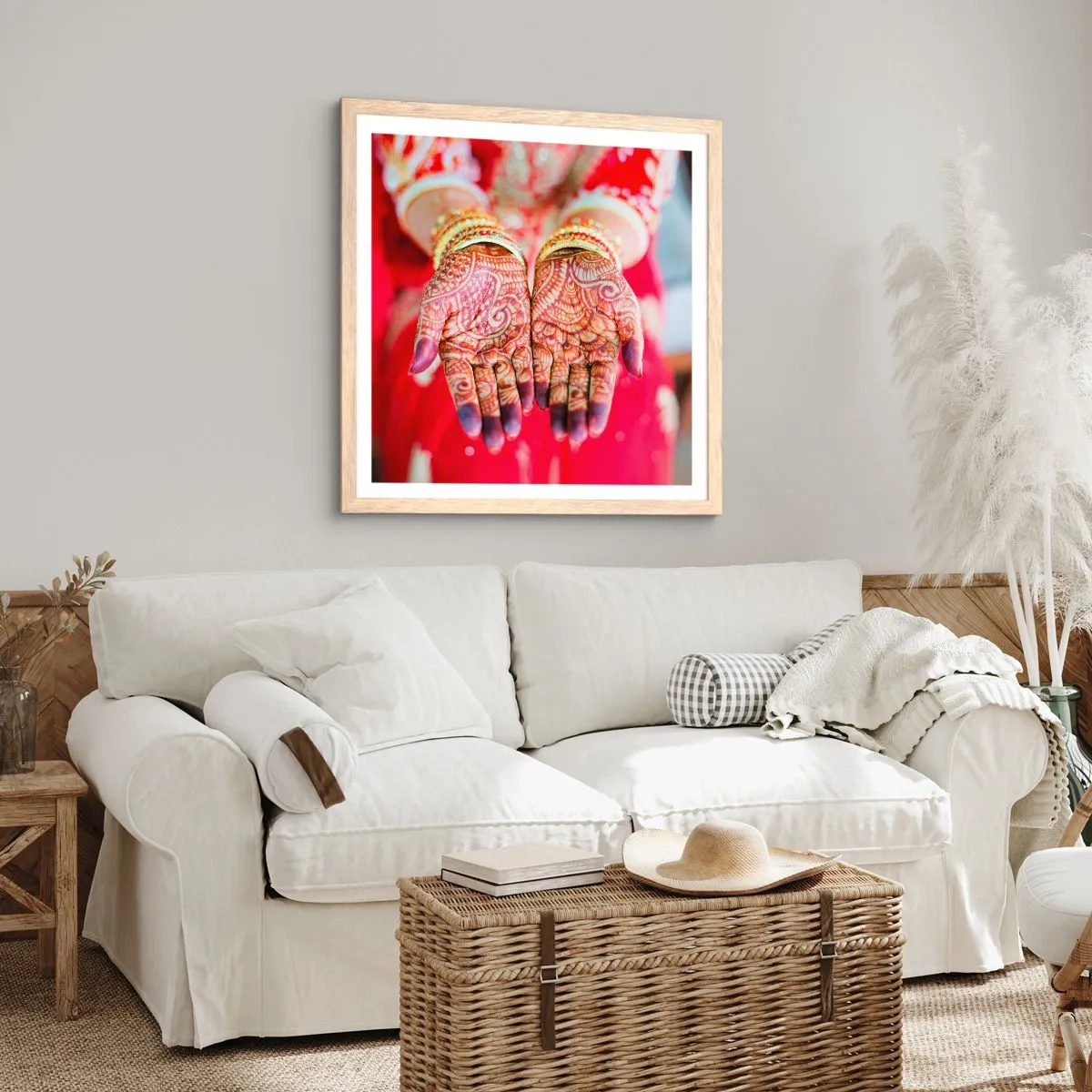 Poszter világos tölgy keretben - Szerencsére elkészült - 30x30 cm