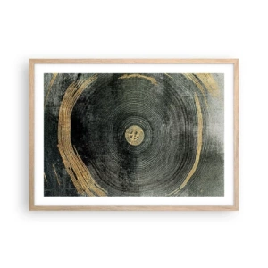 Poszter világos tölgy keretben - Változás és időtartam - 70x50 cm