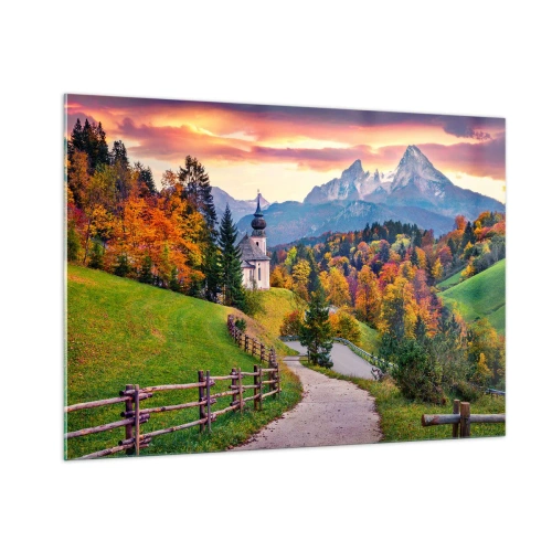 Üveg kép - Tájképszerű festmény - 100x70 cm