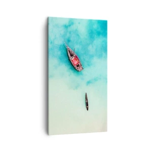 Vászonkép - A Zanzibár strandjain, amikor sok a víz... - 45x80 cm