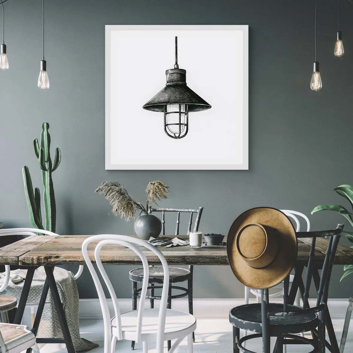 Poszter fekete keretben - Mint évekkel ezelőtt... - 60x60 cm