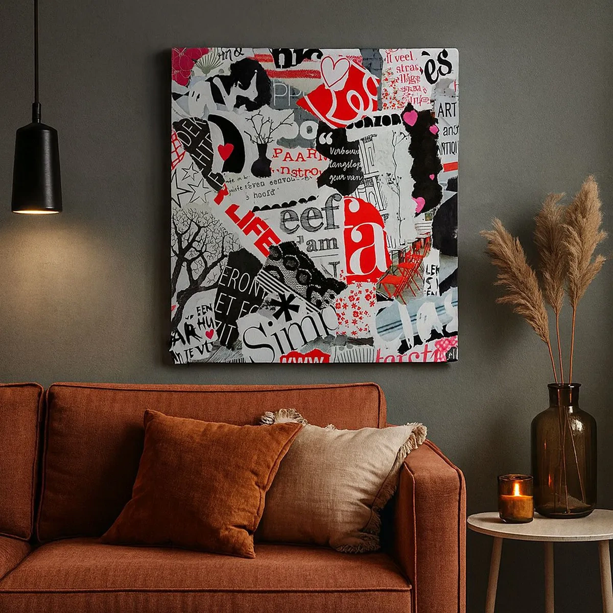 Vászonkép - Hipszter kollázs - 30x30 cm