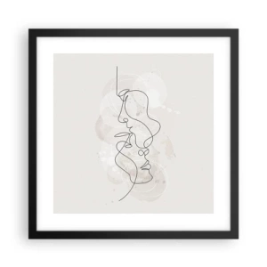 Poszter fehér keretben - Ölelésbe gabalyodva - 40x40 cm
