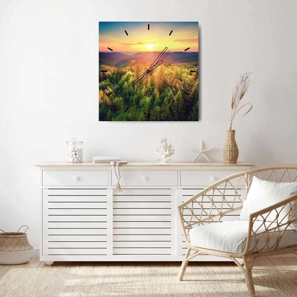 Falióra, Óra - Hegytetők és csúcsok - 40x40 cm