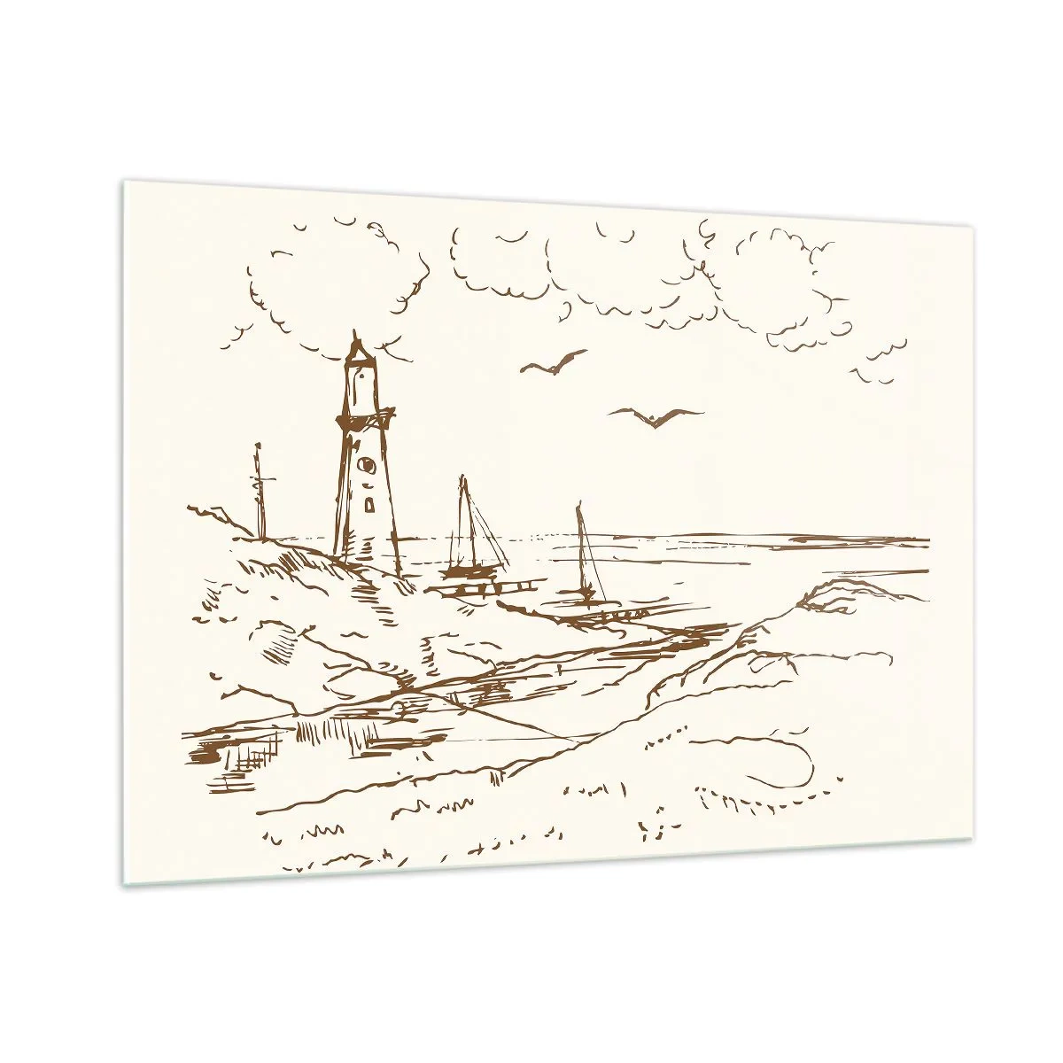 Üveg kép - A nyár emlékeinek vázlata - 100x70 cm