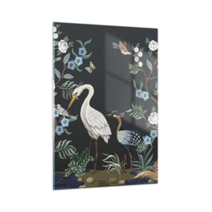 Üveg kép - Madar parádé - 50x70 cm