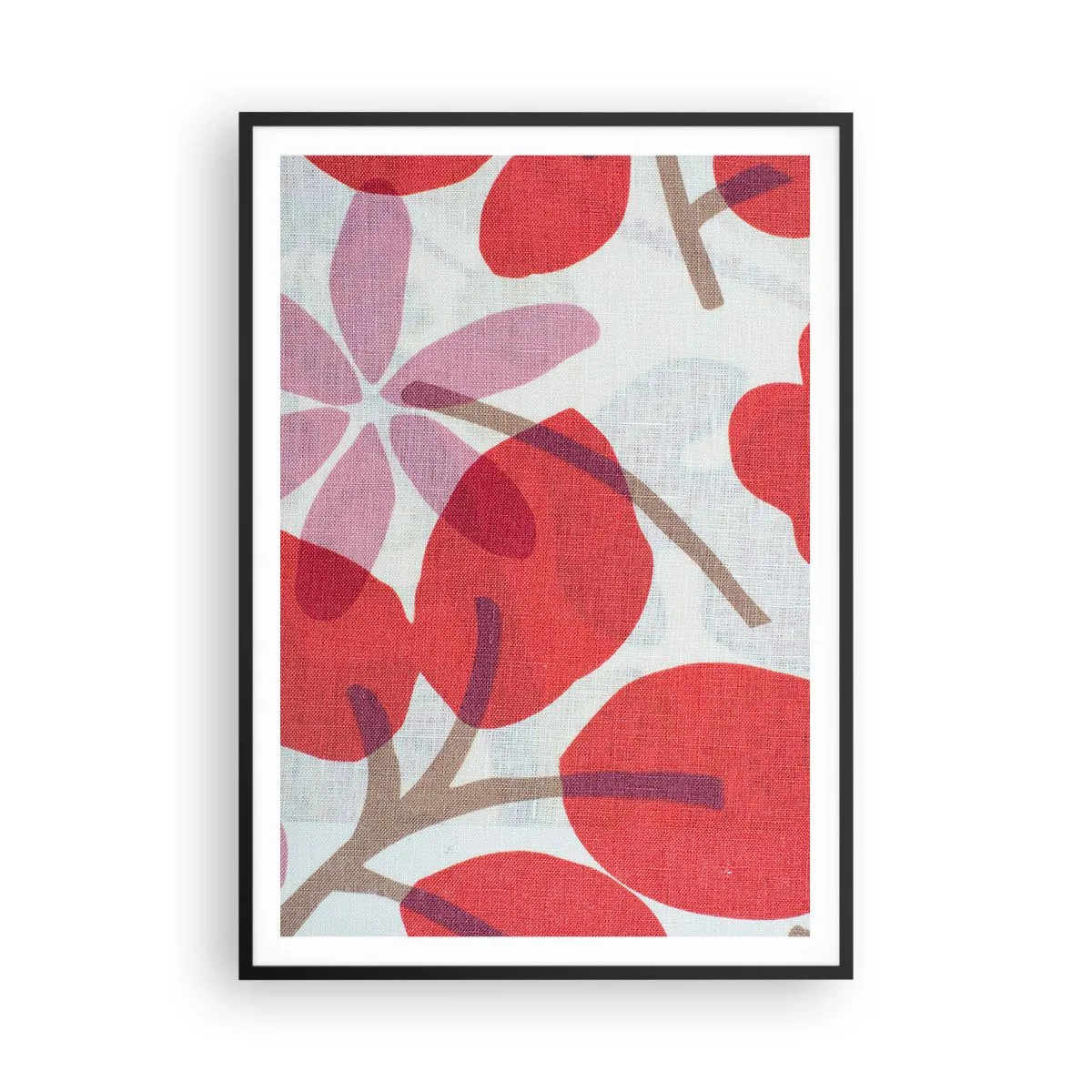 Poszter fehér keretben - Virágkompozíció rózsaszínben - 70x100 cm