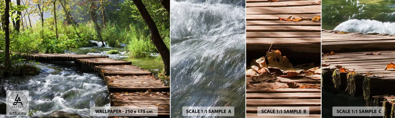 Fotótapéta Minta Standard Eco - A habzó zuhatag felett - Tájkép, Horvátország, Természet - 100x30 cm