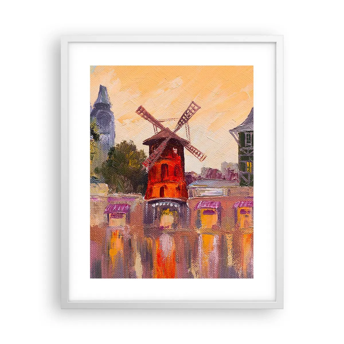 Poszter fekete keretben - Párizsi ikonok - Moulin Rouge - 40x50 cm