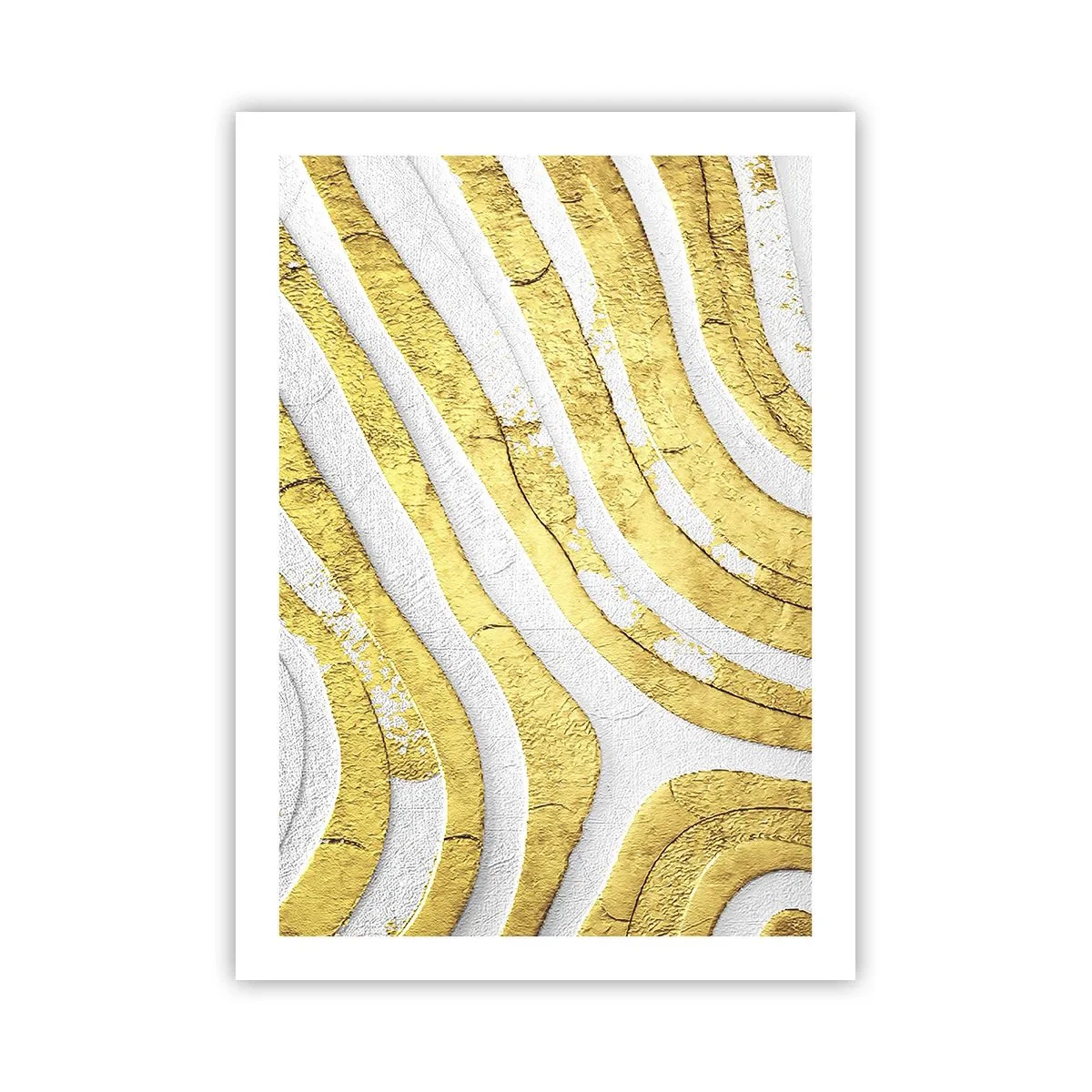 Poszter - Kompozíció fehér és arany színben - 50x70 cm