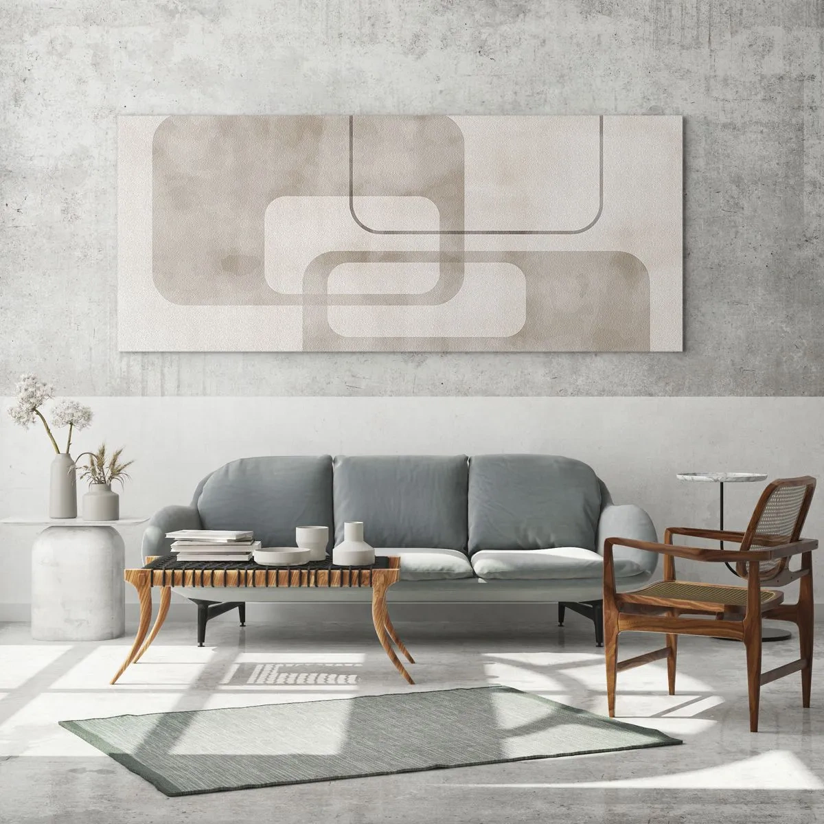 Üveg kép - Geometrikus fúga - 140x50 cm