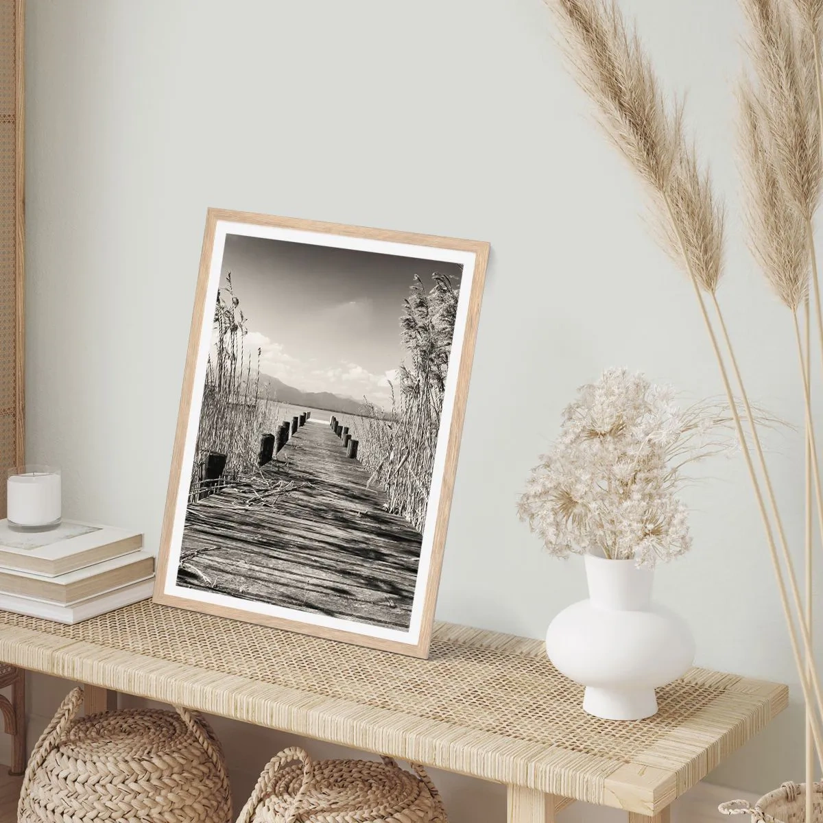 Poszter világos tölgy keretben - A fű csendjében - 30x40 cm