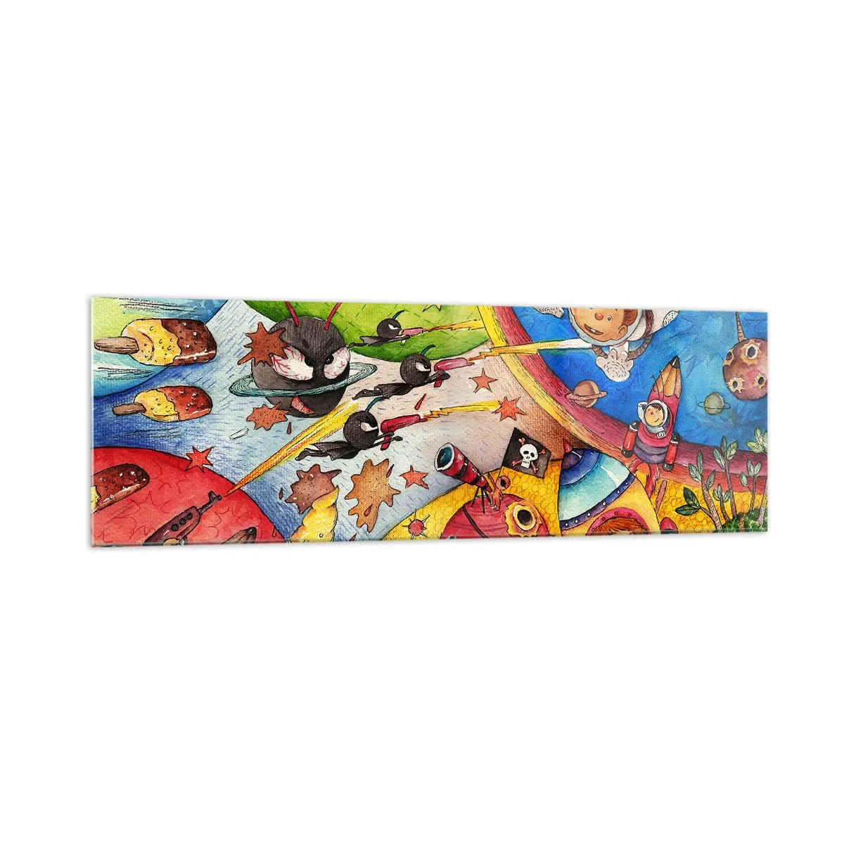 Üveg kép - Nagy űrkaland - 160x50 cm