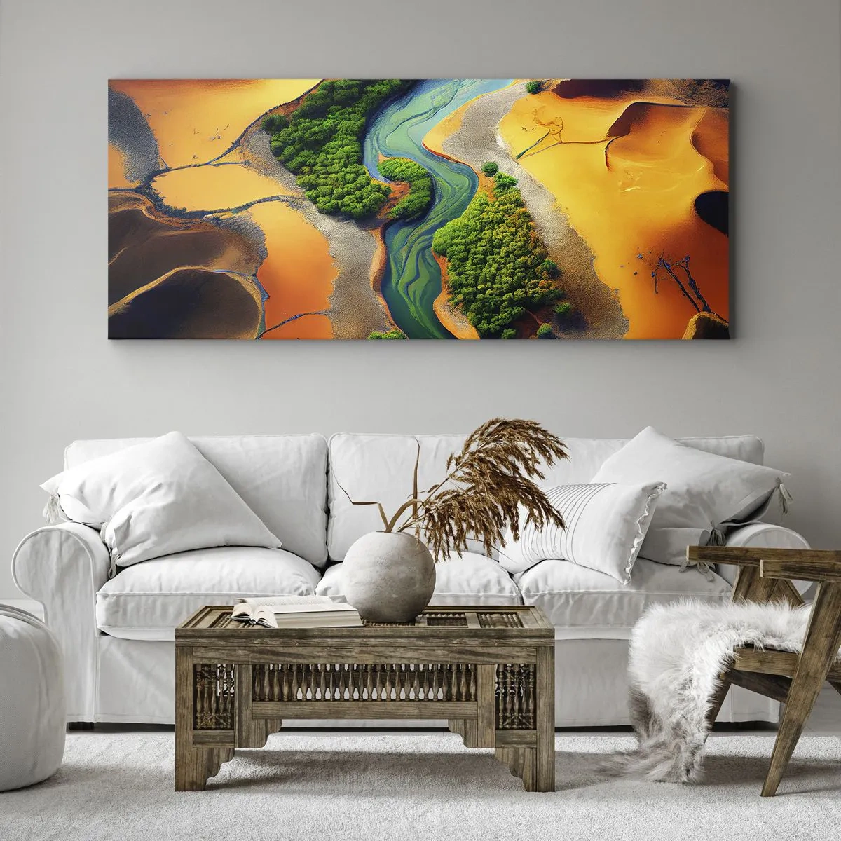 Vászonkép - Életetadó folyó - 100x40 cm