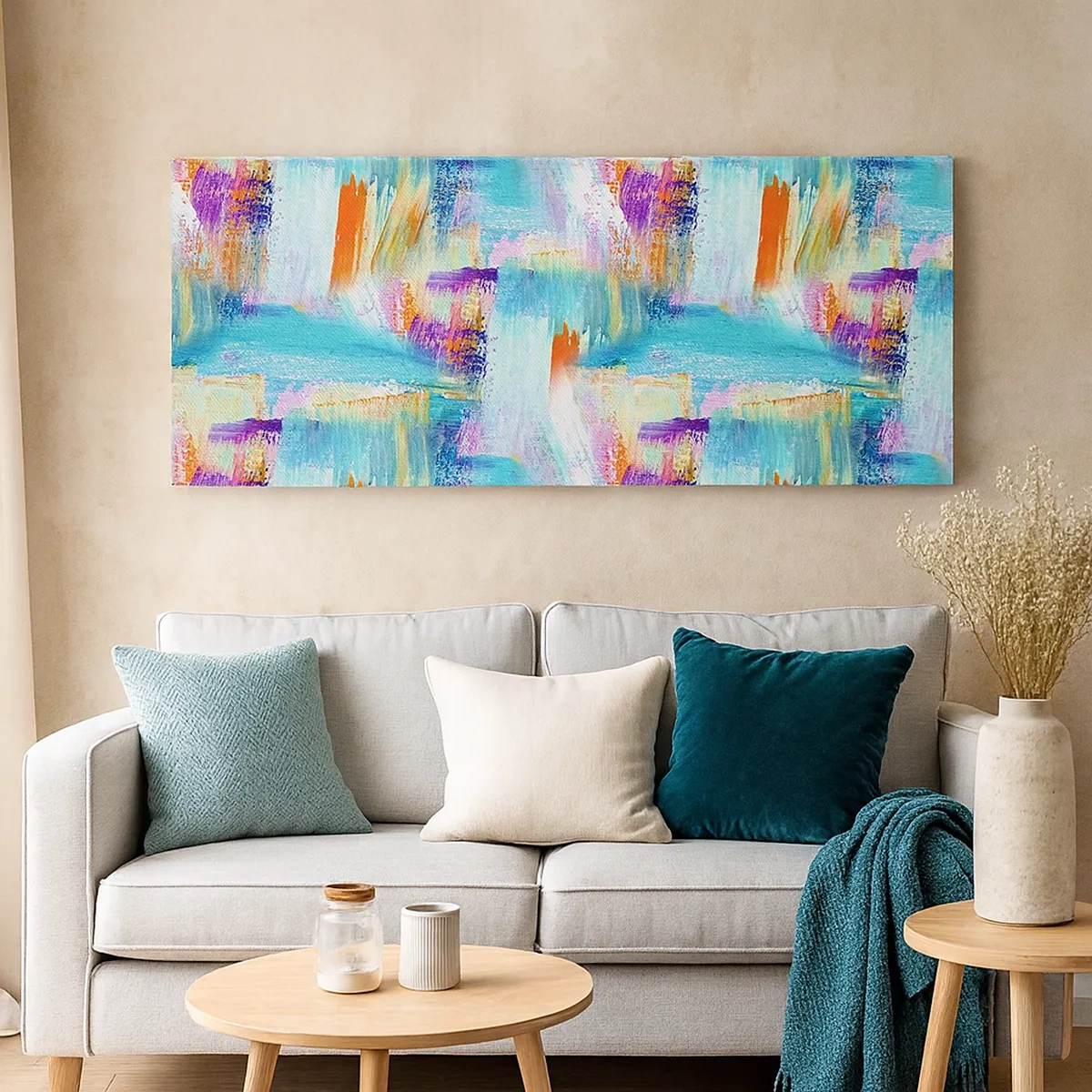 Vászonkép - Vidám firka - 30x30 cm