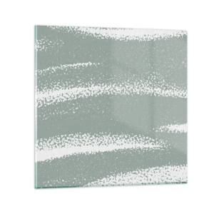 Üveg kép - Absztrakció téli hangulatban - 30x30 cm