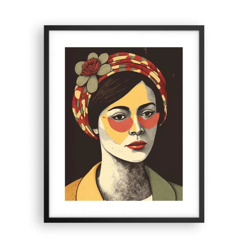 Poszter fehér keretben - Korall hölgy - 40x50 cm