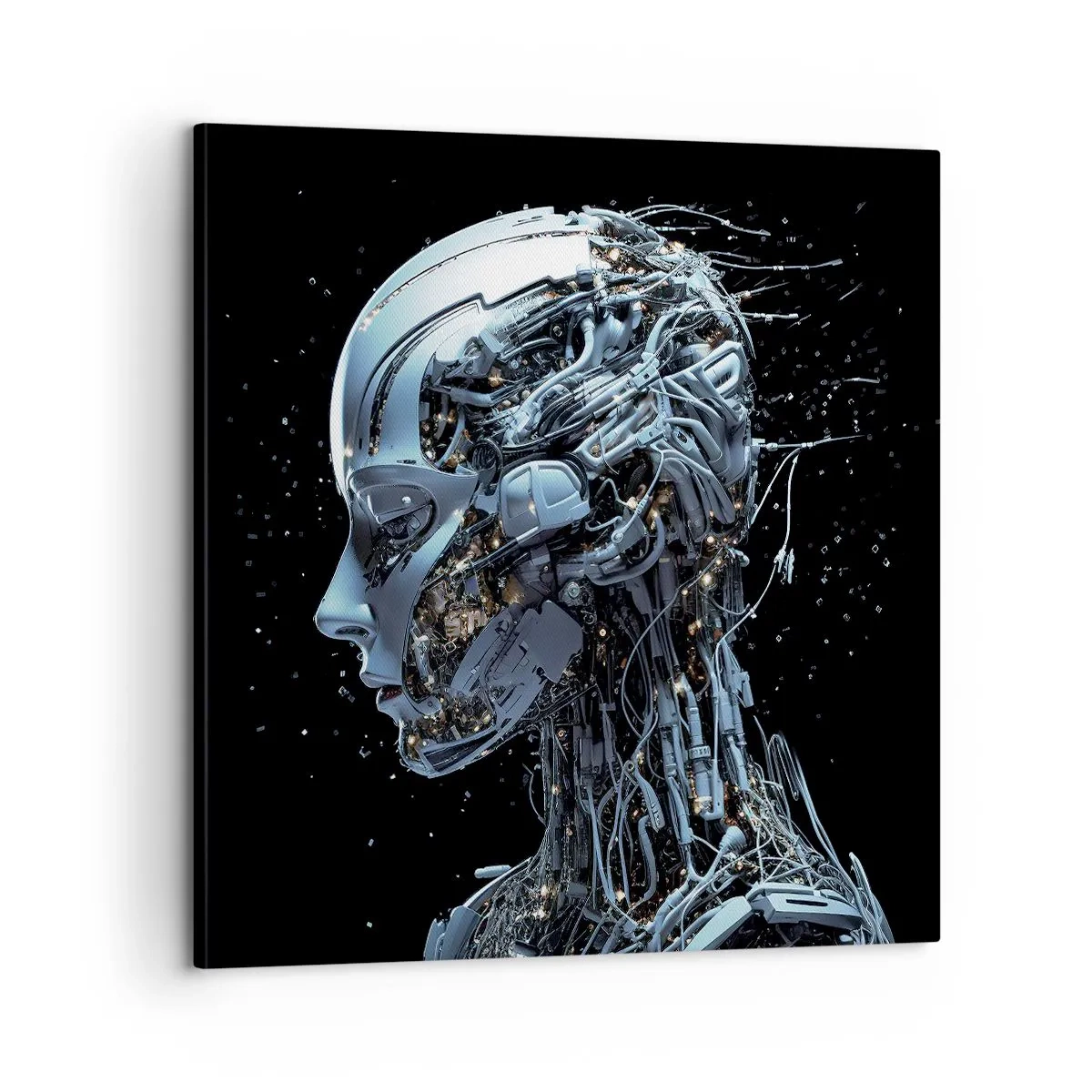 Vászonkép - A technológia egy nő - 60x60 cm