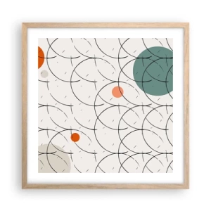 Poszter világos tölgy keretben - A pop-art szellemében - 50x50 cm