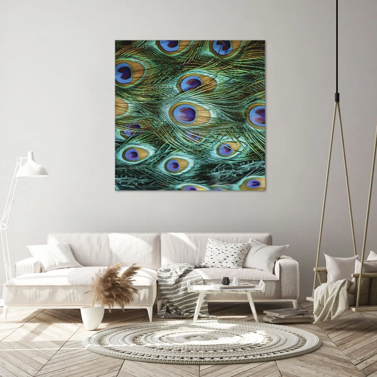 Vászonkép - Pávaszemű pillantás - 60x60 cm