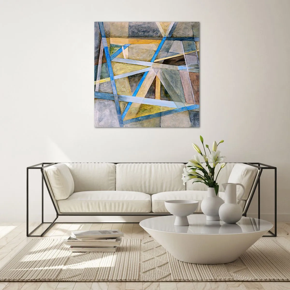 Üveg kép - Egyenesen vagy átlósan? - 50x50 cm