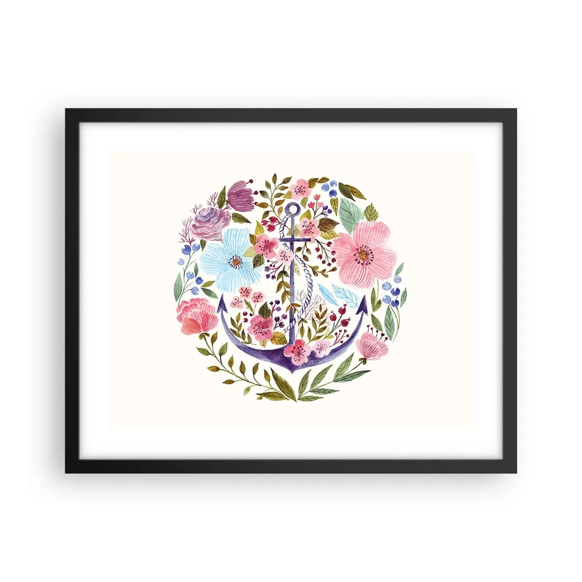 Poszter fehér keretben - Egy tengerész jó éjszakai alvása - 50x40 cm