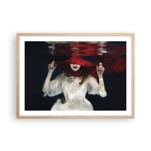 Poszter világos tölgy keretben - Furi(fele)ség - 70x50 cm