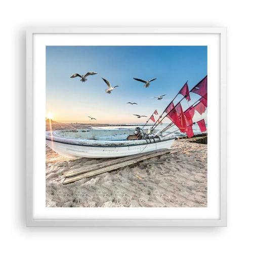 Poszter fekete keretben - Megérdemelt pihenés - 50x50 cm