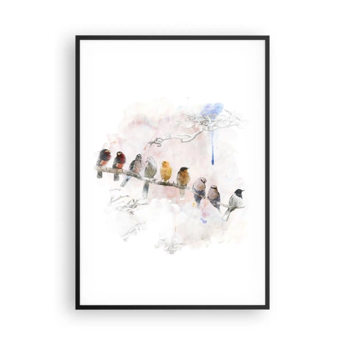 Poszter fehér keretben - Szárnyas találkozó - 70x100 cm