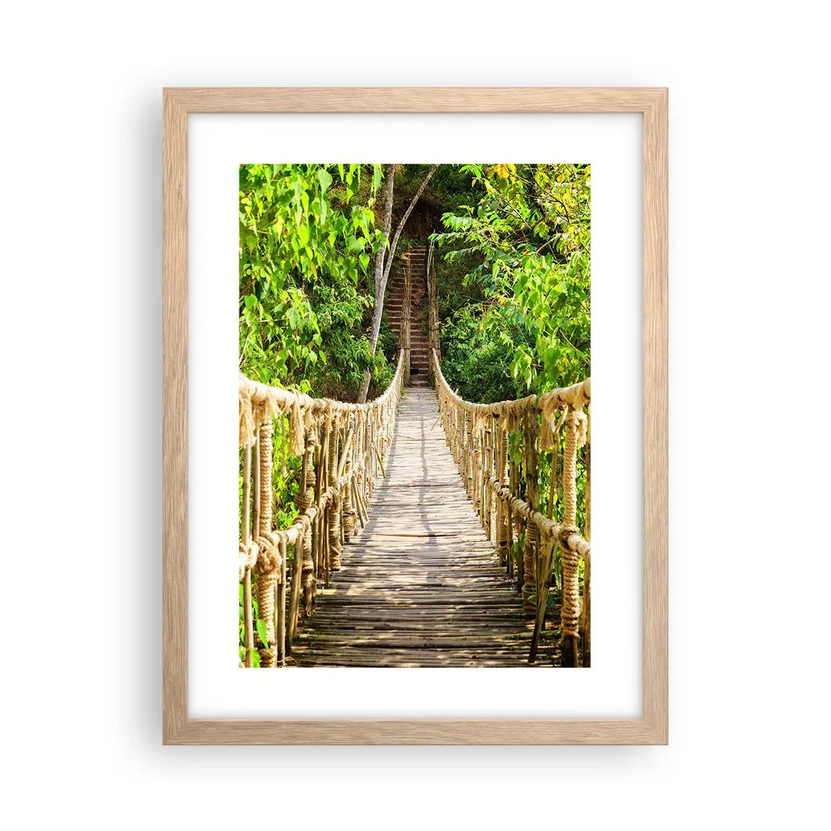 Poszter világos tölgy keretben - Zöldben ragadva - 30x40 cm