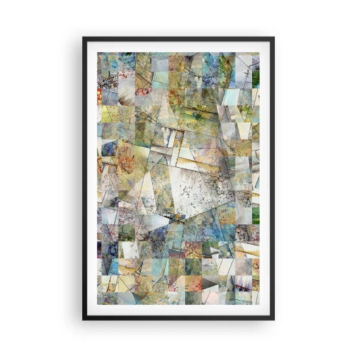 Poszter fehér keretben - Geometrikus átrendeződés - 61x91 cm