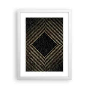 Poszter fekete keretben - Geometria glamour stílusban - 30x40 cm