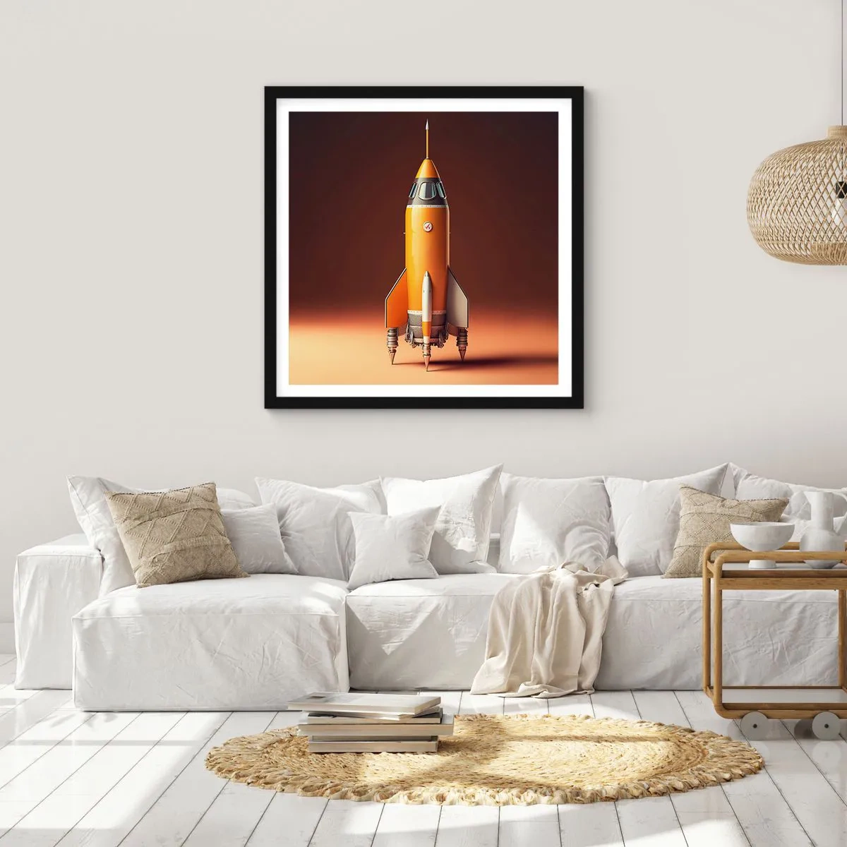 Poszter fehér keretben - Egy álommal kezdődik - 60x60 cm