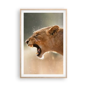 Poszter világos tölgy keretben - Próbálj meg nem hallgatni - 61x91 cm