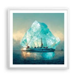 Poszter fekete keretben - Sarkvidéki gyémánt - 60x60 cm