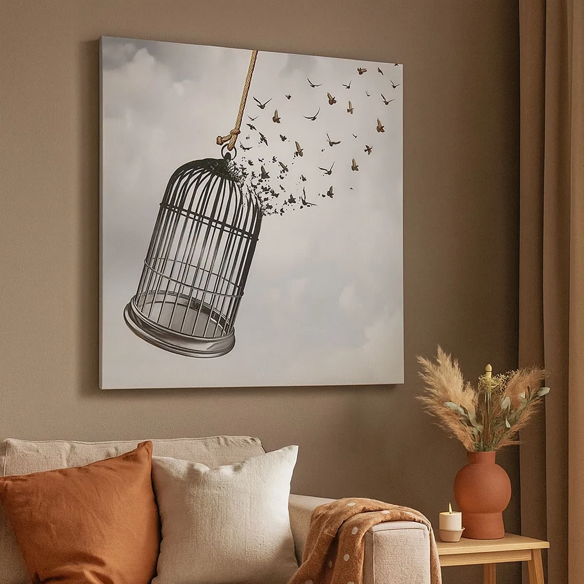 Vászonkép - Hit... Remény... Szabadság! - 30x30 cm